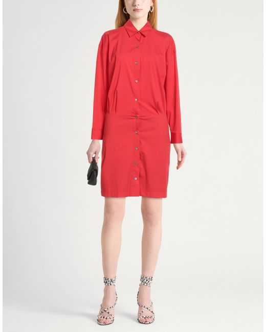 Theory Red Midi Dress