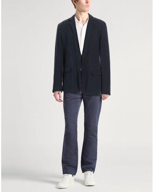 120% Lino Blue Blazer for men