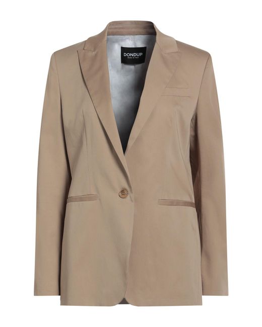 Dondup Natural Blazer Cotton, Silk, Elastane