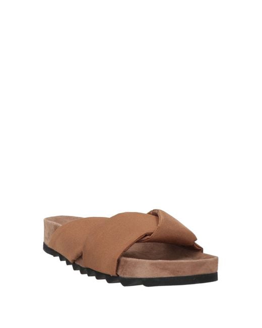 Theory Brown Sandals Textile Fibers
