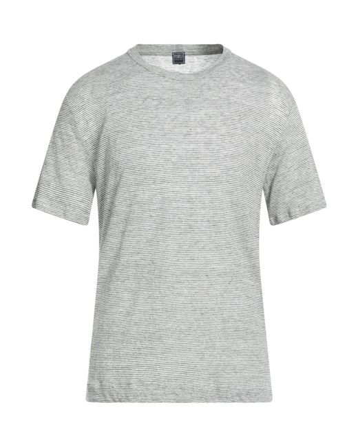 Fedeli Gray T-Shirt Linen for men