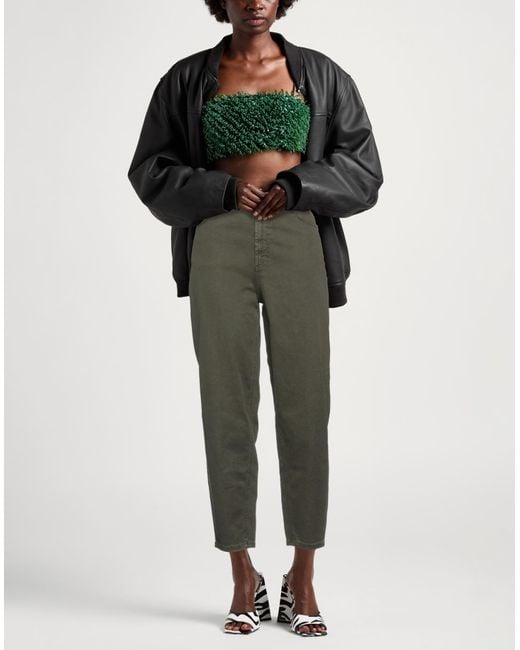 Dondup Green Military Jeans Cotton, Lyocell, Elastane