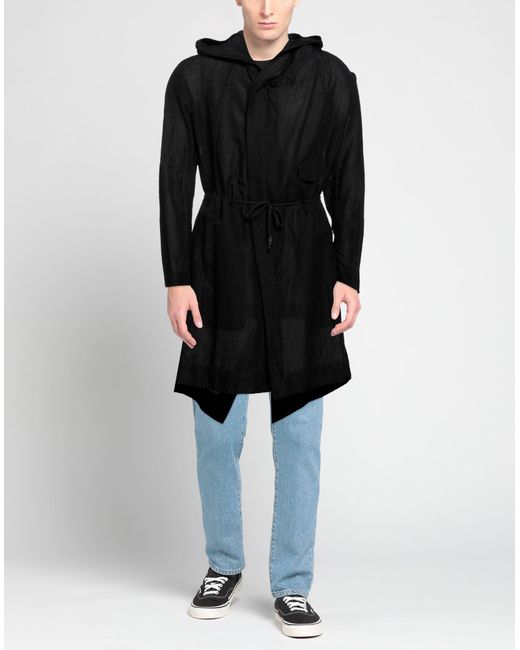 Masnada Black Overcoat & Trench Coat for men