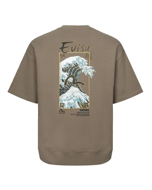 Camiseta Evisu de hombre de color Gray