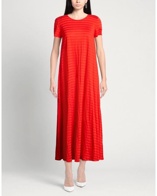 Apuntob Red Midi Dress