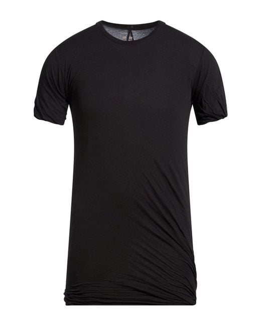 Rick Owens Black T-Shirt Cotton for men