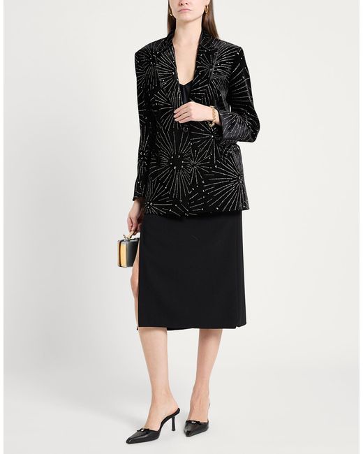 Blazé Milano Black Blazer Polyester, Viscose, Silk