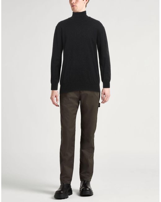 Peuterey Black Turtleneck Cotton, Wool for men