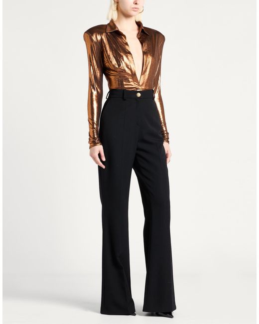 LAQUAN SMITH Brown Bodysuit Polyester, Elastane