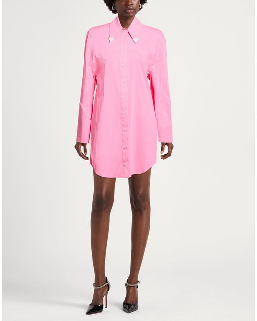 GIUSEPPE DI MORABITO Pink Mini Dress Cotton, Polyamide, Elastane