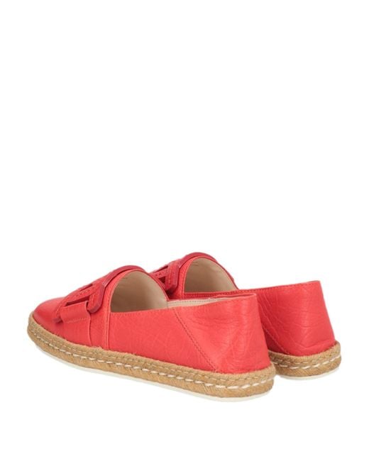 Tod's Red Espadrilles