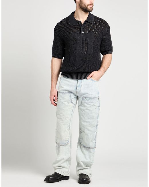Purple Black Jumper for men