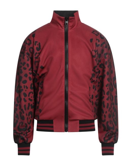 Dolce & Gabbana Red Sweatshirt Polyester, Viscose, Cotton, Elastane, Polyamide for men