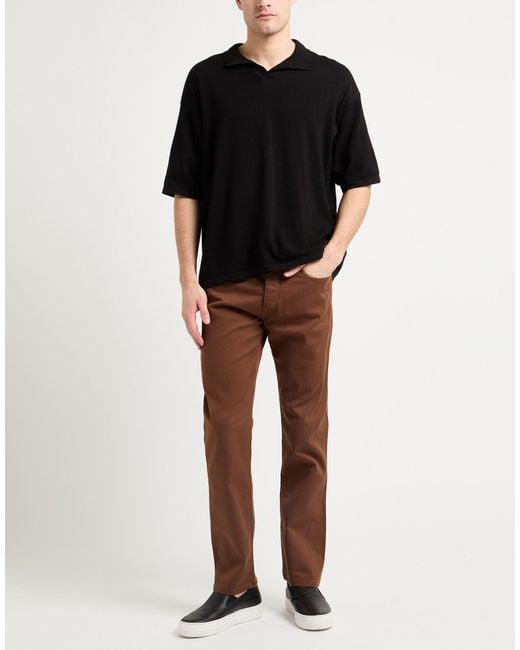 Reign Brown Pants Cotton, Elastane for men