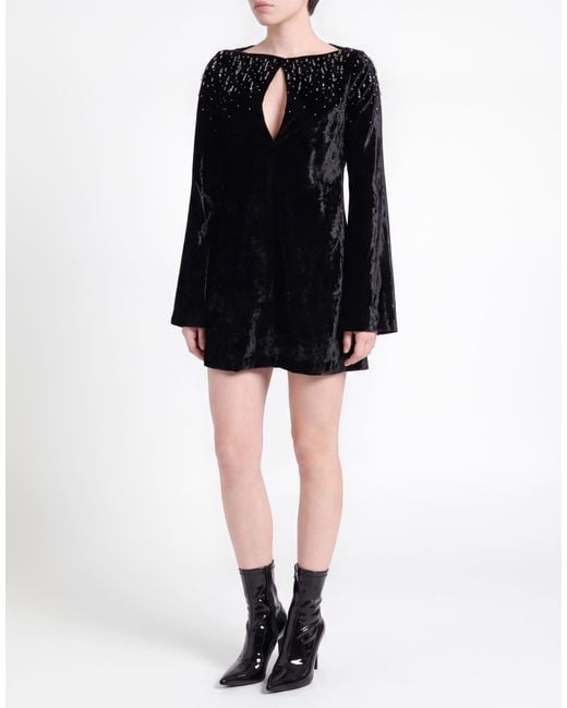 Amen Black Mini Dress Viscose, Polyamide