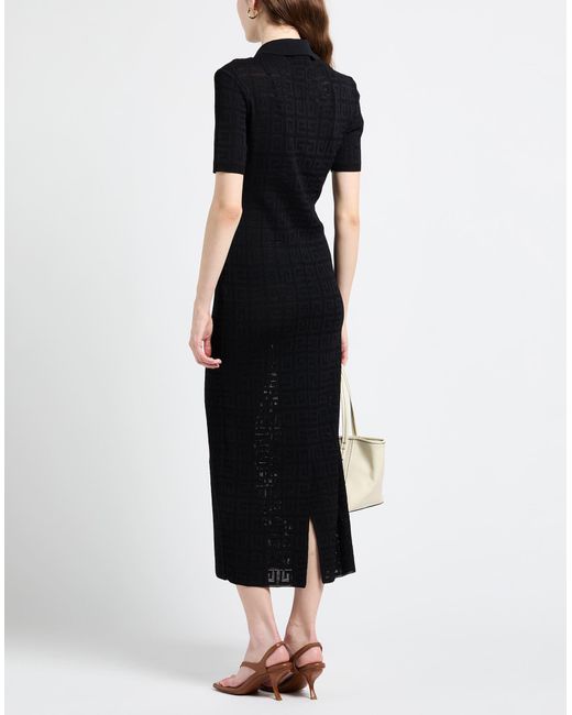 Givenchy Black Midi Dress Viscose, Polyamide, Polyester