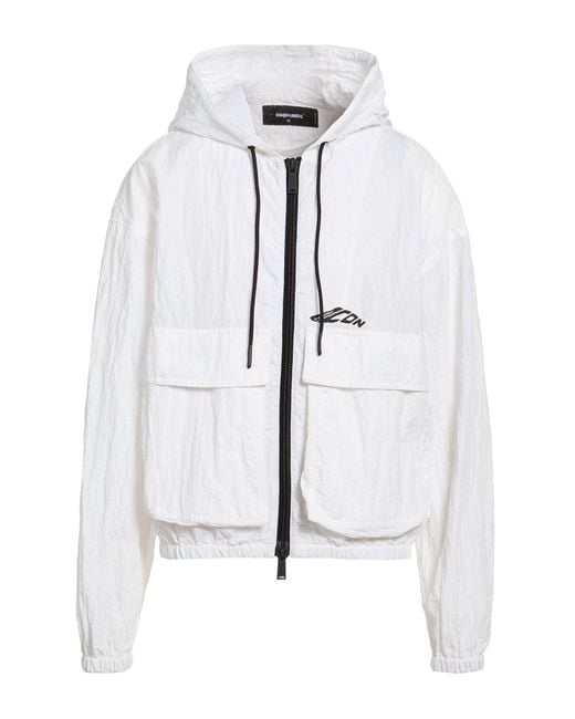 DSquared² White Jacket Polyamide for men