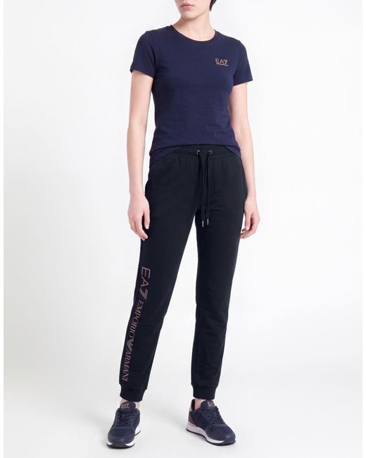 EA7 Blue Pants Cotton, Elastane