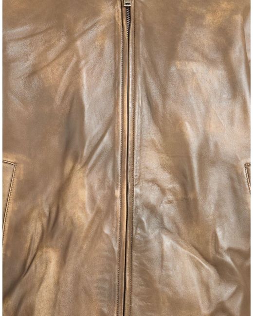 Acne Brown Jacket Lambskin for men