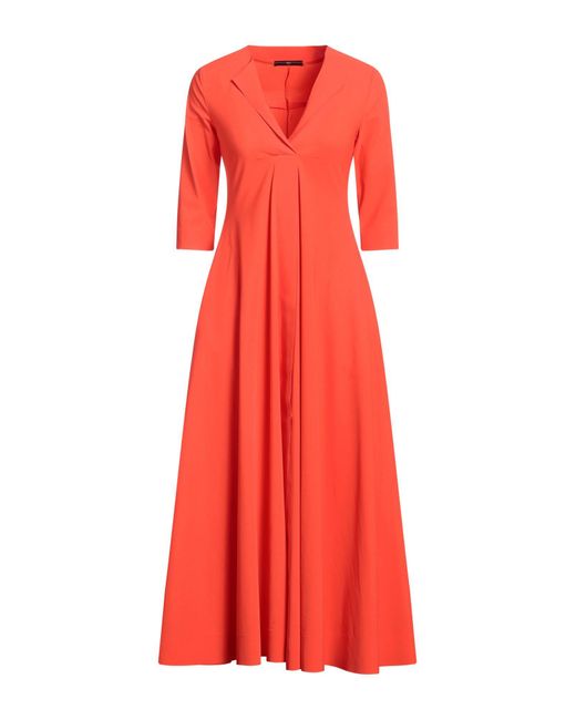 High Red Midi-Kleid