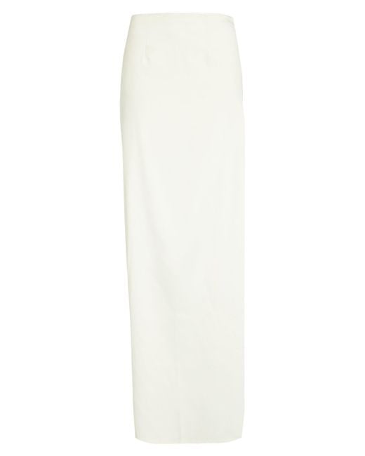 16Arlington White Maxi Skirt Polyester, Elastane