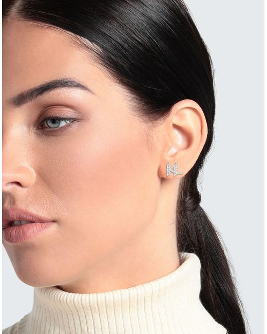 Karl Lagerfeld White Earrings
