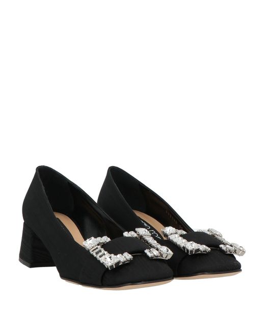 Sergio Rossi Black Pumps Textile Fibers