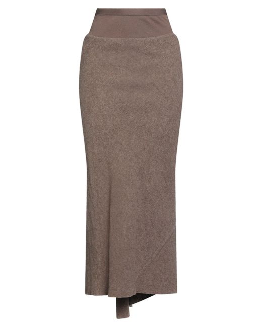 Rick Owens Brown Maxi Skirt