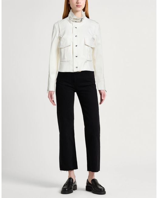 Barbara Bui White Jacket Cotton, Tencel, Elastane