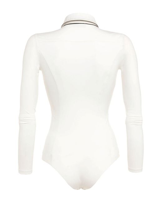 Elisabetta Franchi White T-Shirt Polyamide, Elastane