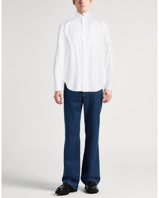 Barba Napoli White Shirt Cotton for men