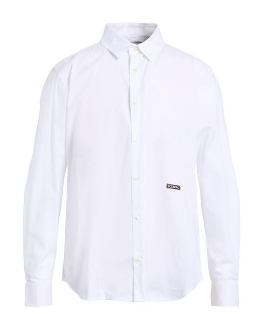 Iceberg White Shirt Cotton, Elastane for men