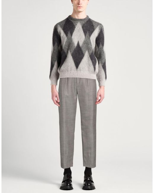 Giorgio Armani Gray Pants Virgin Wool, Linen, Tussah Silk, Silk, Cashmere for men