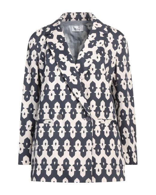 Niu White Blazer Cotton, Elastane