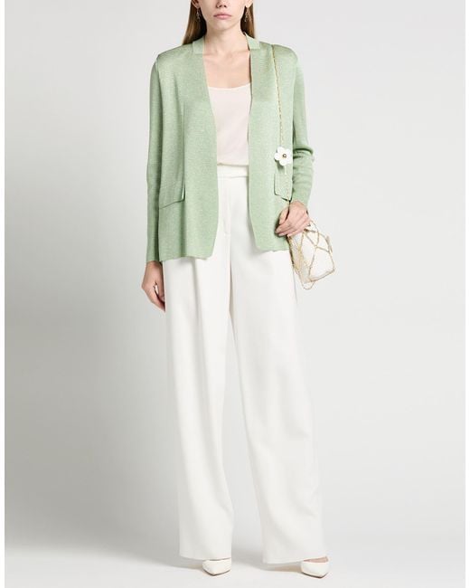 Roberto Collina Green Jacket Viscose, Metallic Polyester