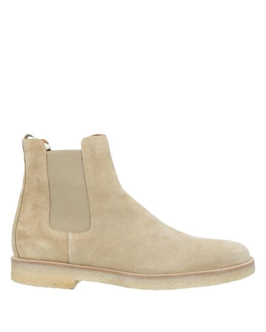 Common Projects Natural Sand Ankle Boots Soft Leather for men