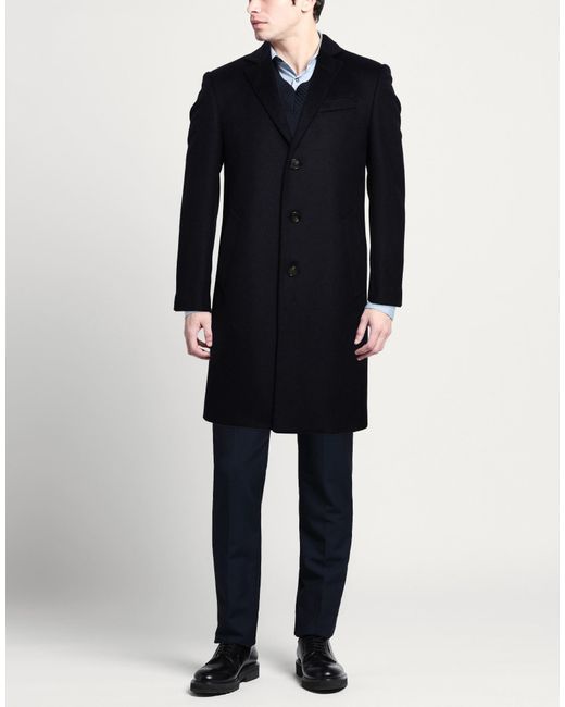 ALEX INGH Blue Coat Wool, Polyester, Cashmere for men