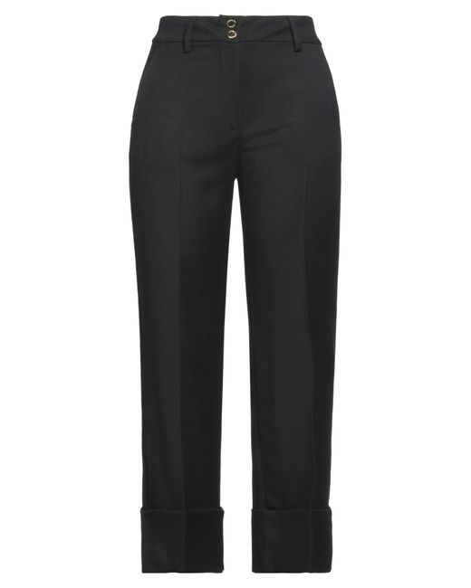 Love Moschino Black Pants Polyester, Acrylic, Viscose, Virgin Wool, Elastane