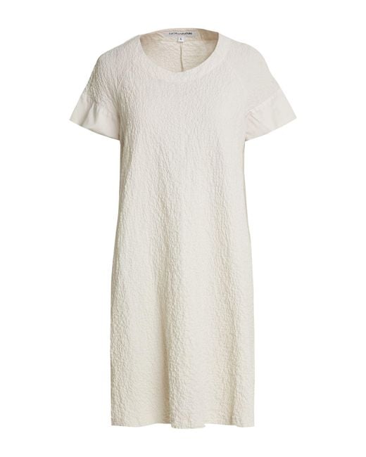European Culture White Light Mini Dress Cotton, Elastane