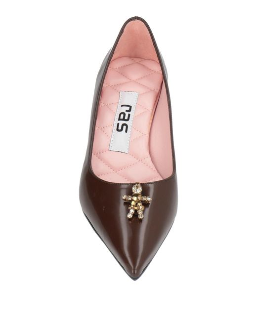 Ras Brown Pumps Leather