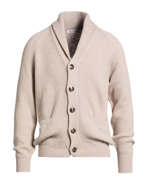 Brunello Cucinelli Natural Cardigan Cotton for men