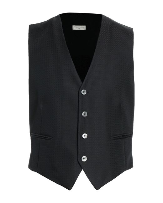 Angelo Nardelli Black Tailored Vest for men