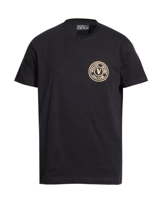 Versace Jeans Couture Black T-Shirt Cotton for men