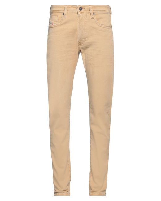 DIESEL Natural Sand Pants Cotton, Polyester, Elastane for men