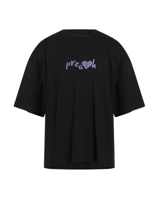 »preach« Black T-shirt for men