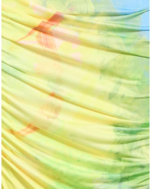 MSGM Blue Maxi Dress Polyester, Elastane