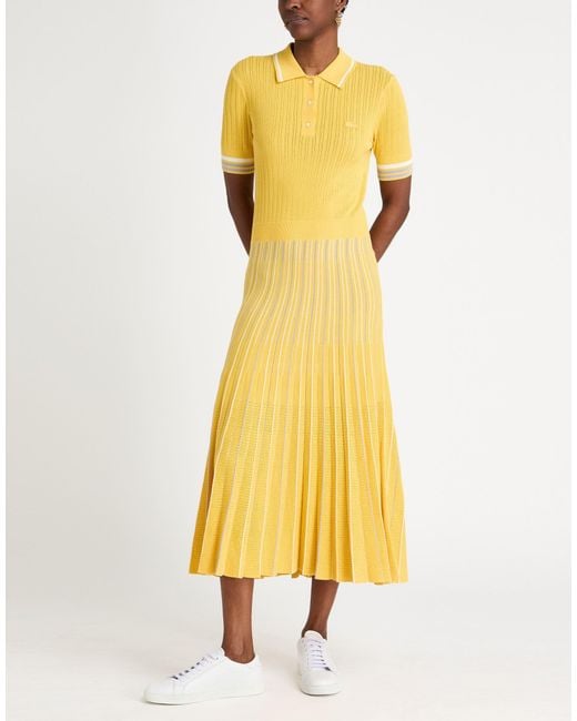 Lacoste Yellow Midi Dresses