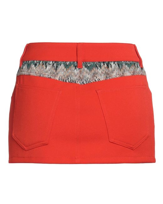 Missoni Red Mini Skirt Polyester, Viscose, Elastane