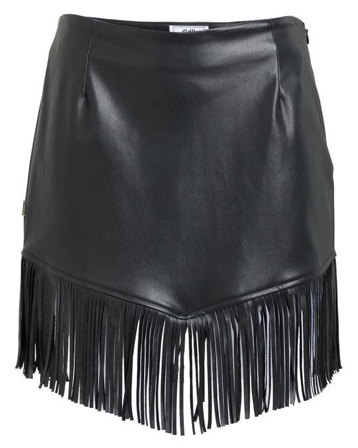 Jijil Black Mini Skirt Polyester, Polyurethane
