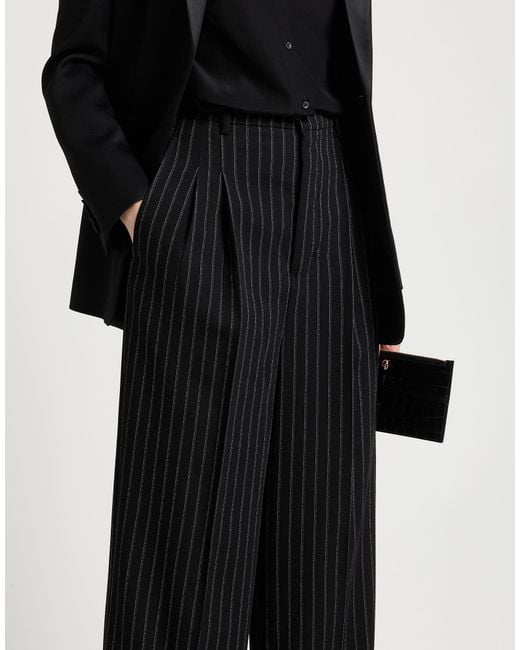 AMI Black Pants Polyester
